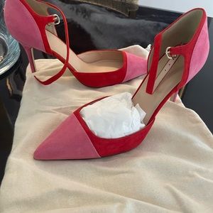 Jcrew two tone suede pumps